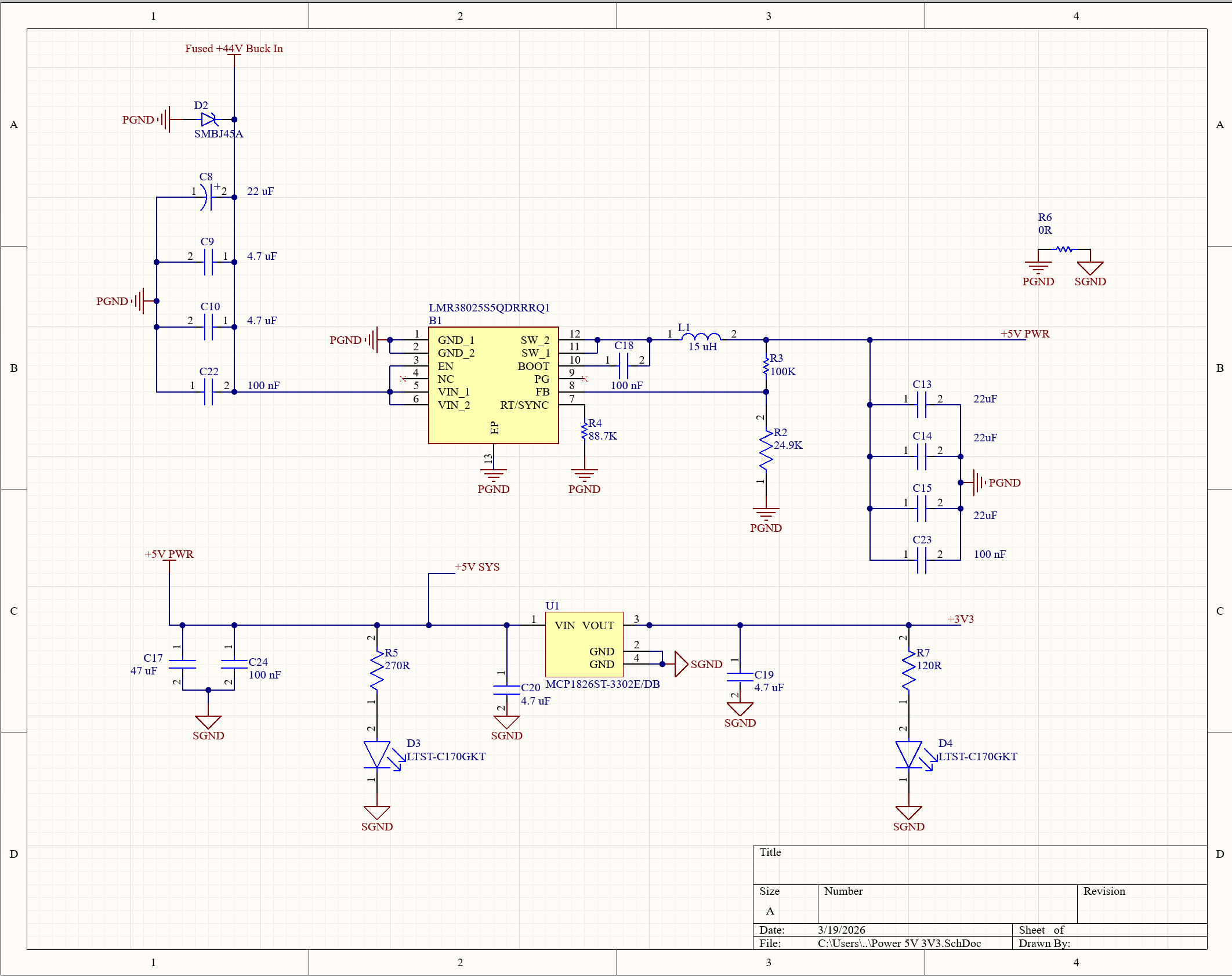 Schematic Sheet 2 - High to Low Voltage Conversion