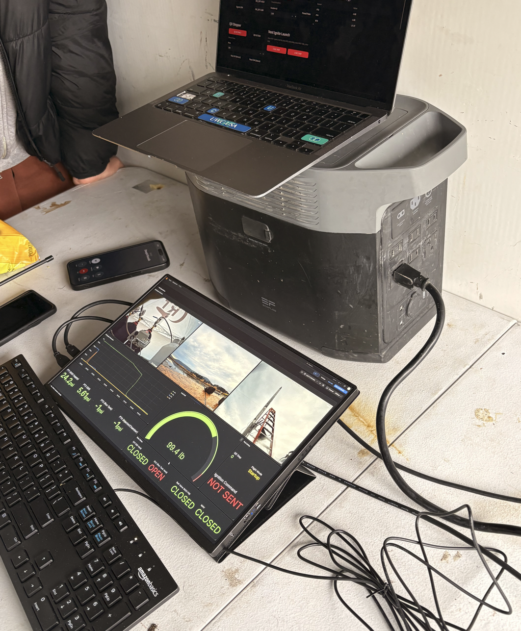 Our ground station setup in the field