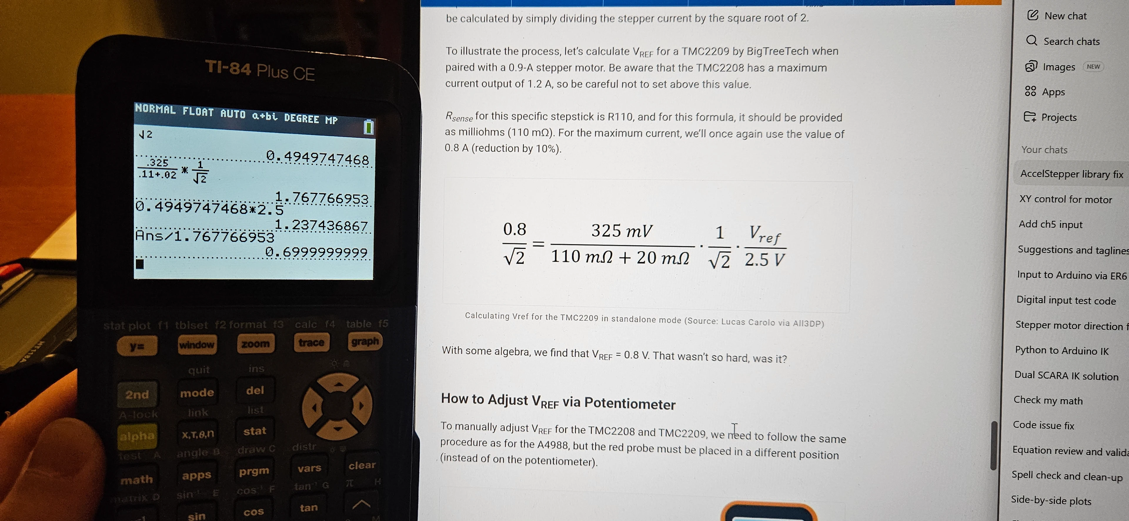 10 Vref Calculation Ti84